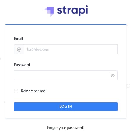 strapi login strapi login