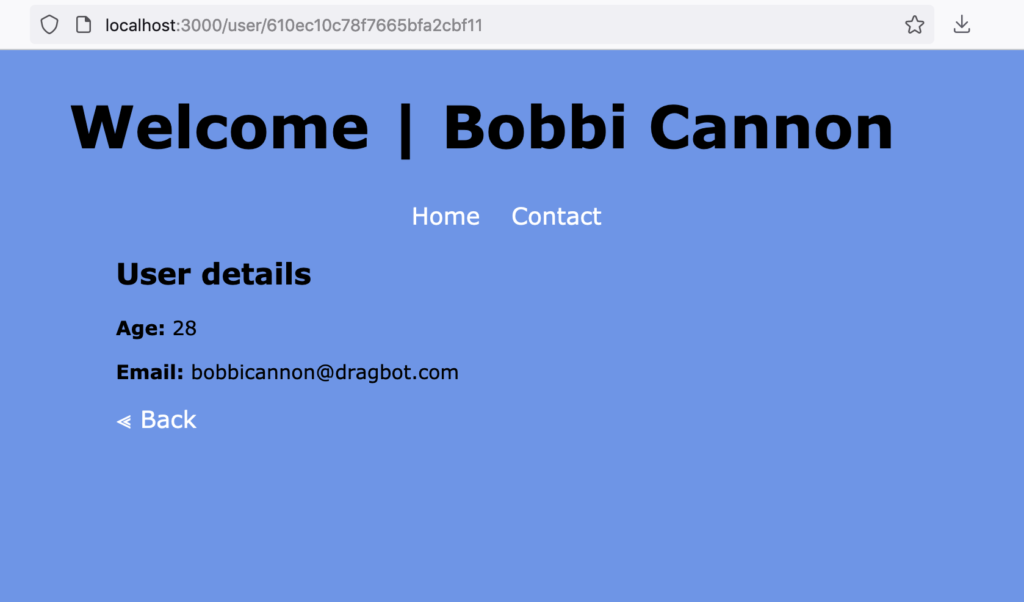 user details user details