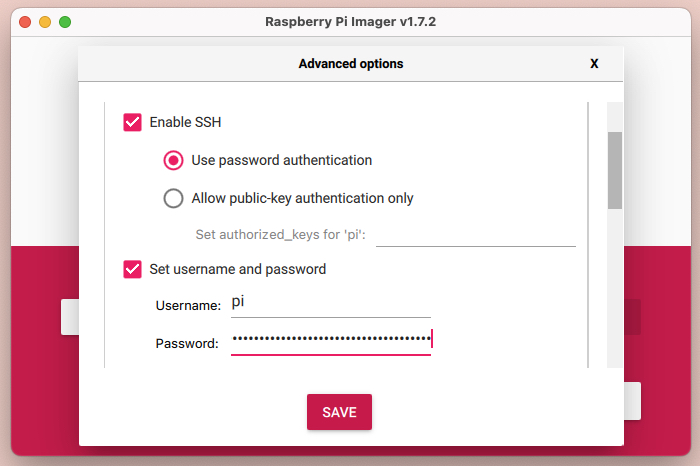 raspberry pi advanced options